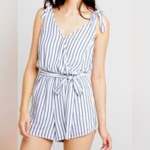 Abercrombie & Fitch romper with shorts & tank, S, stripes, Preppy Coastal Beach